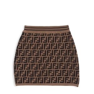 Fendi Logo Print Girls Skirt Size 6